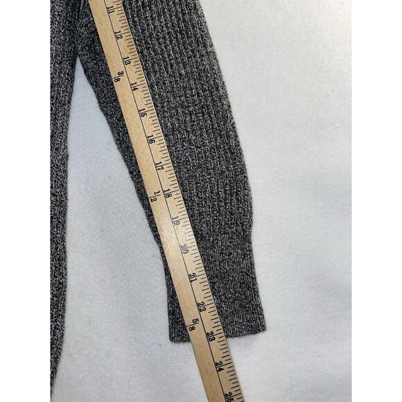 L.L Bean Women's Coastal Cotton Sweater, Cardigan Size M Gray Black Accents VTG‎ - Picture 5 of 10